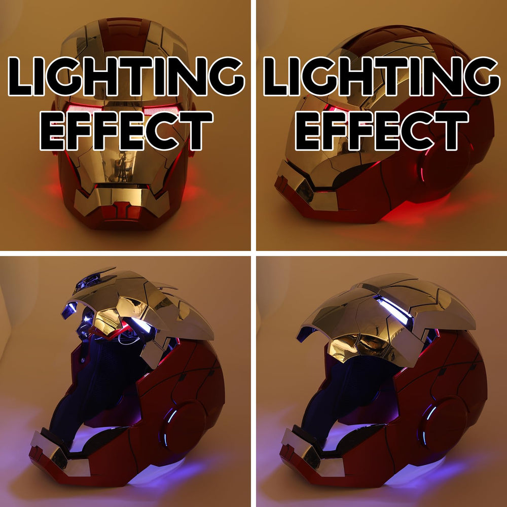 YONTYEQ Iron Hero MK5 helmet displayed with authentic movie vibes