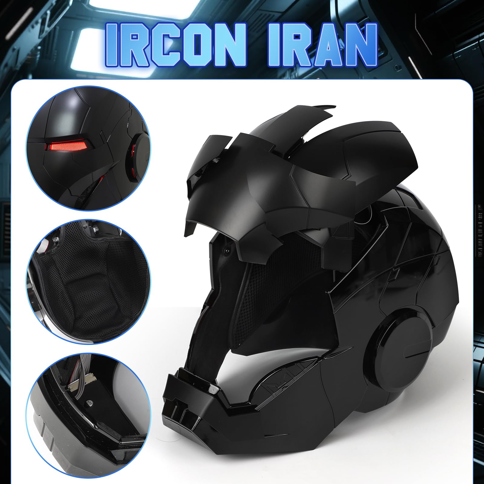 YONTYEQ MK5 helmet battery compartment back cover, discreet power access.