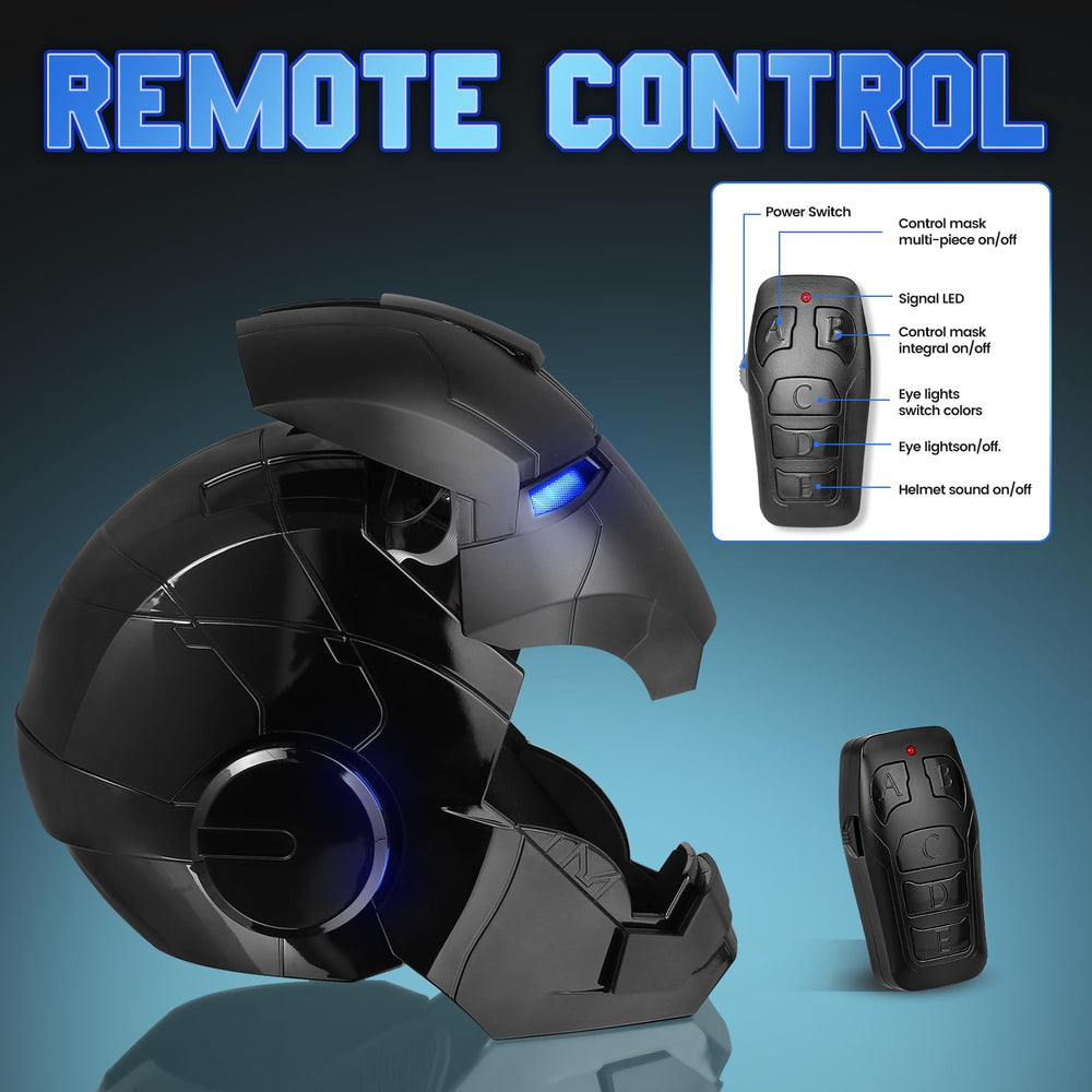 YONTYEQ MK5 helmet remote control for quick lighting and sound changes.