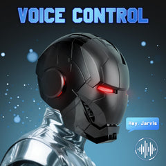 YONTYEQ MK5 helmet voice-activated feature for hands-free control during cosplay.