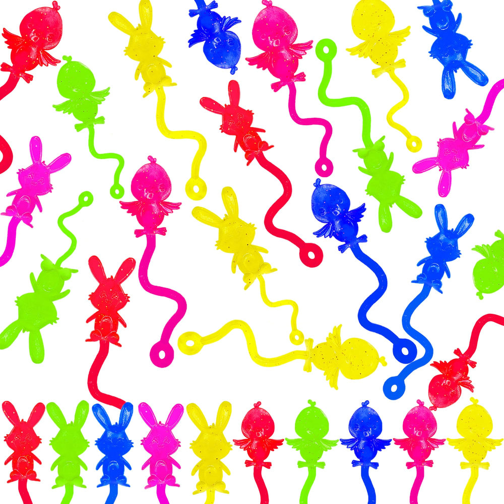 YOOBABOO sticky hands 30pcs packaging showcases fun Easter designs for party favors.