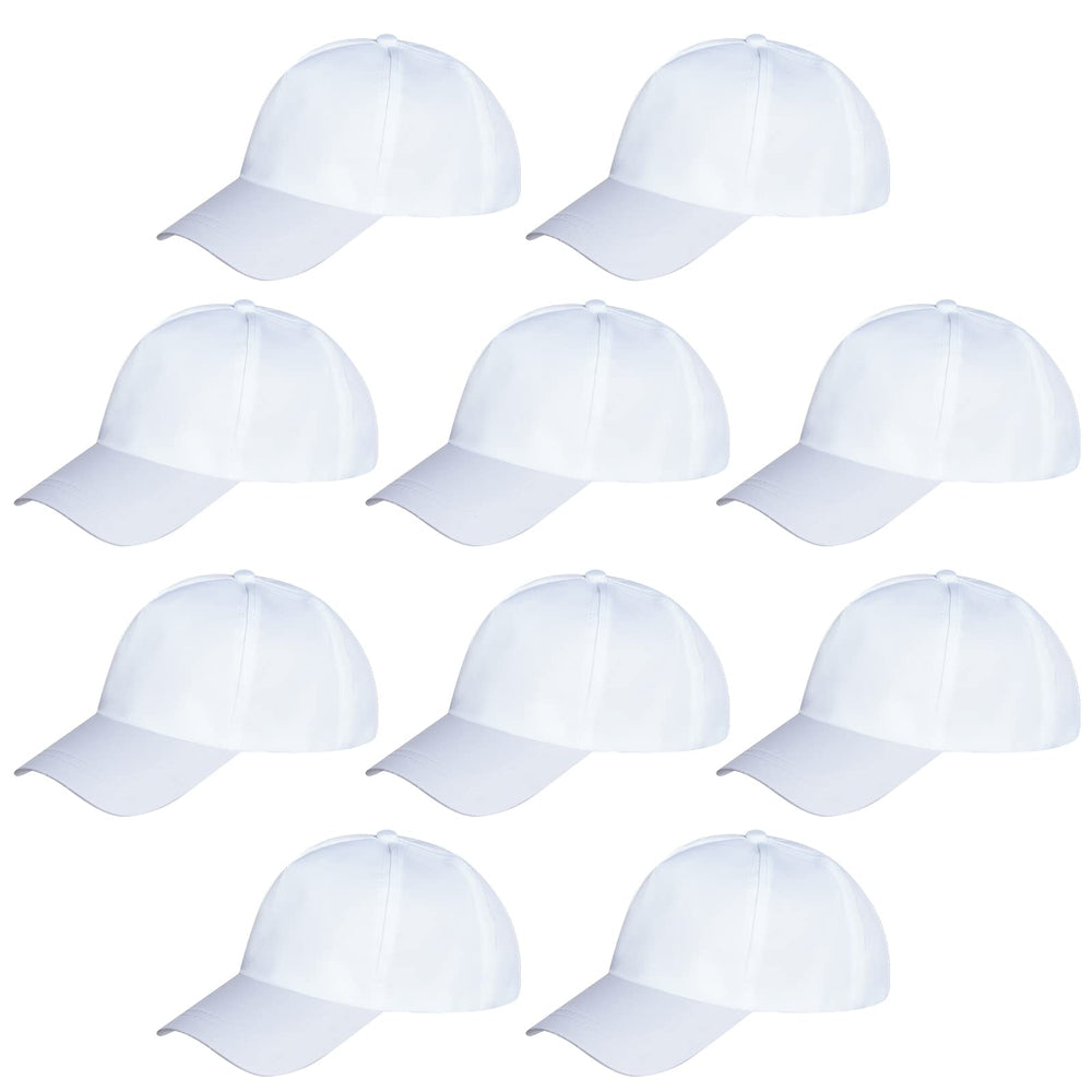 Yookat kids white baseball cap pack front view for everyday wear.