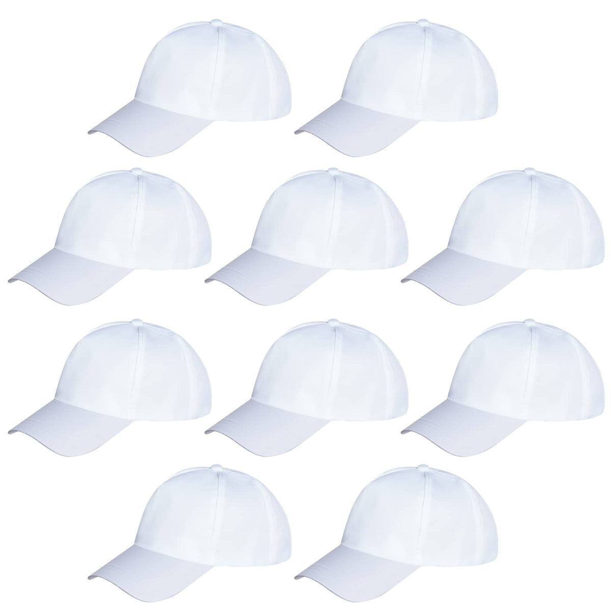 Yookat kids white baseball cap pack front view for everyday wear.