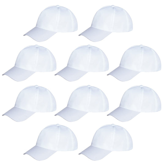 Yookat kids white baseball cap pack front view for everyday wear.