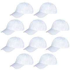 Yookat kids white baseball cap pack front view for everyday wear.