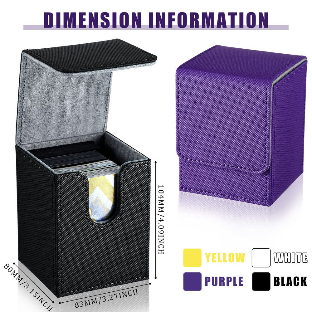 Yookeer black leather deck box for durable, scratch-resistant card storage on the go.