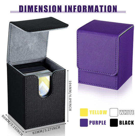 Yookeer black leather deck box for durable, scratch-resistant card storage on the go.