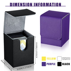 Yookeer black leather deck box for durable, scratch-resistant card storage on the go.