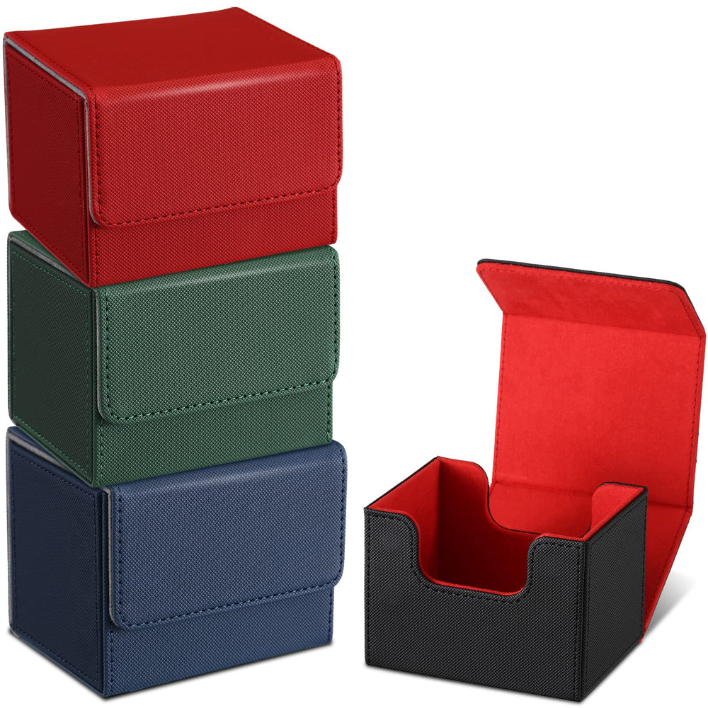 Yookeer leather deck box four-pack for organized card storage.