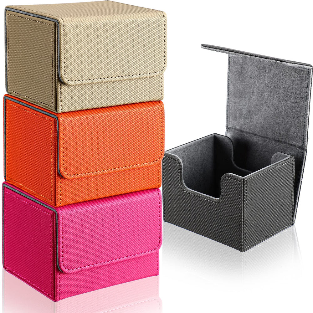 Yookeer pink leather deck box protects MTG cards during travel