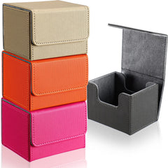 Yookeer pink leather deck box protects MTG cards during travel