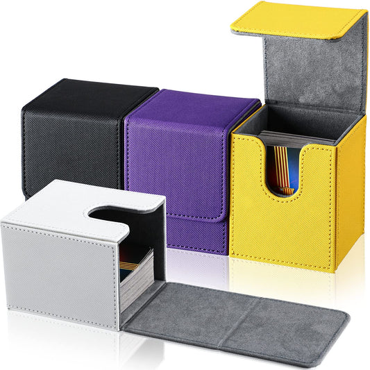 Yookeer white leather deck box with magnet closure, ideal storage for MTG cards.