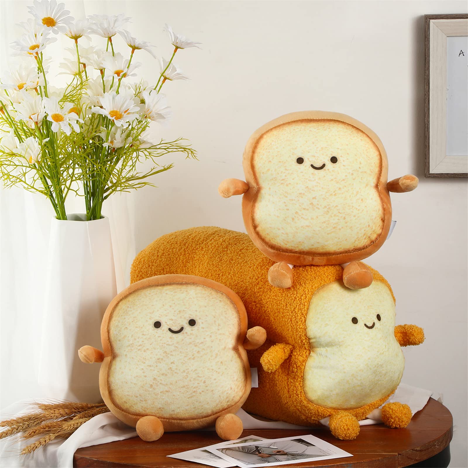 Yookeer toast bread small plush pillow; cozy hug and playful desk decor.