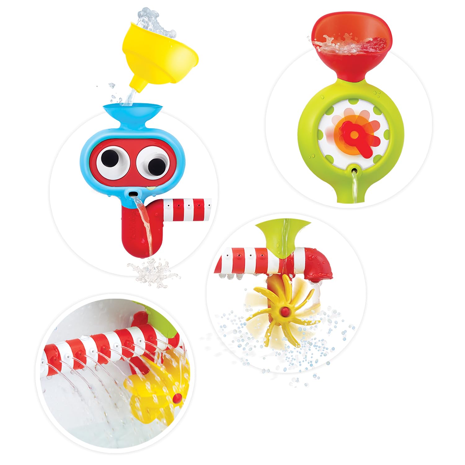 Yookidoo detachable funnel enables simple filling and pouring exploration