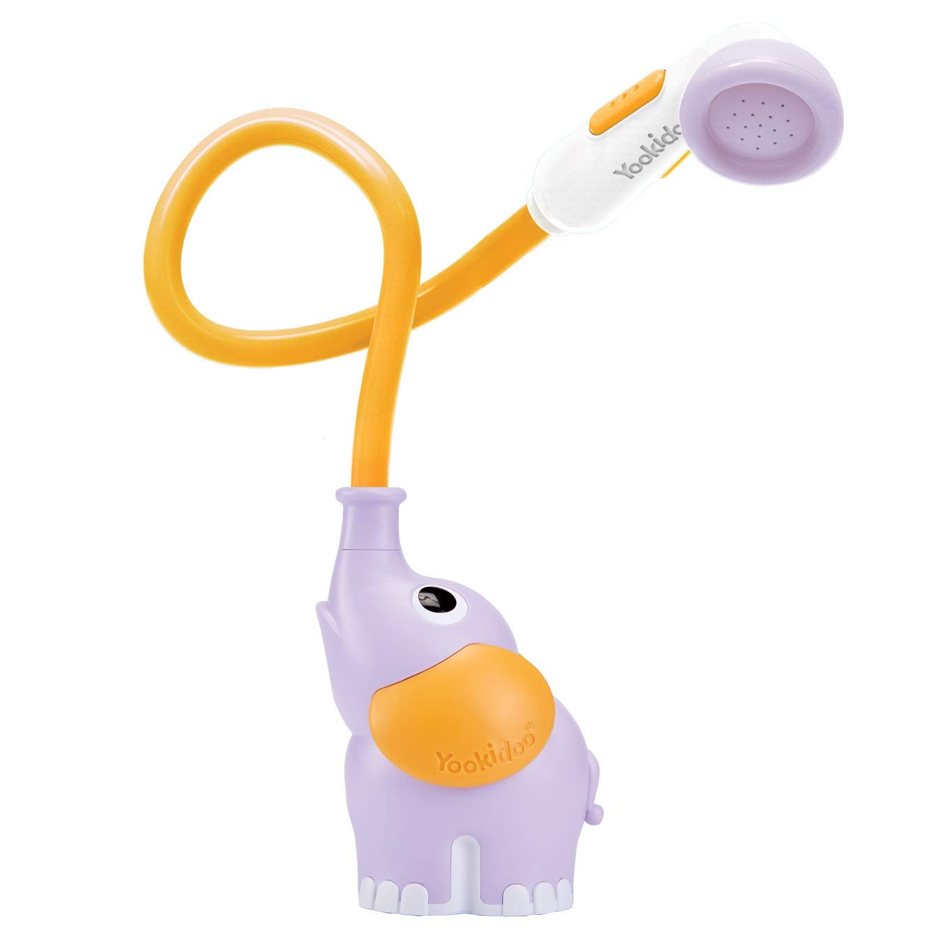 Yookidoo elephant water-pump in action for gentle newborn bath routine.