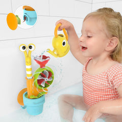 Yookidoo snail sprinkler shell-spin in action for visual interest