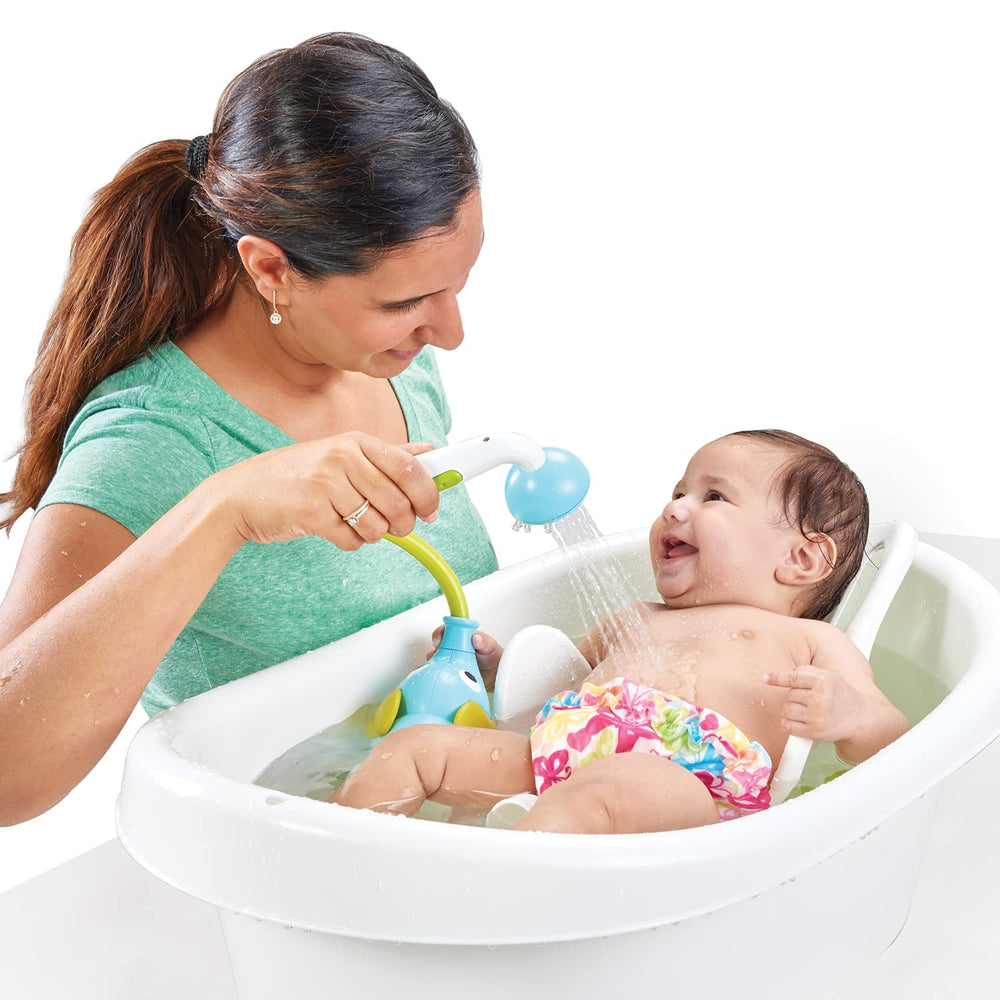 Yookidoo soft-design safety feature for comfortable baby baths.