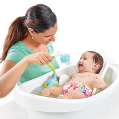 Yookidoo soft-design safety feature for comfortable baby baths.