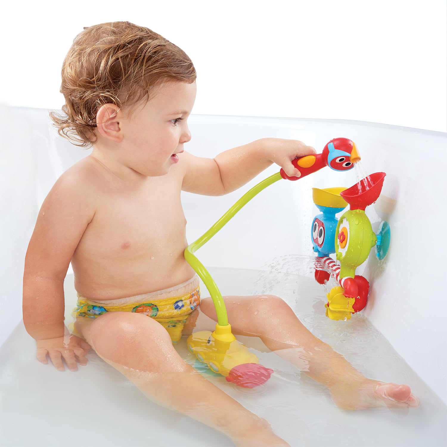 Yookidoo Submarine Spray Station battery-powered setup easy grip activation for little hands.