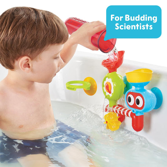 Yookidoo Googly eyes rotate, encouraging visual tracking during bath time