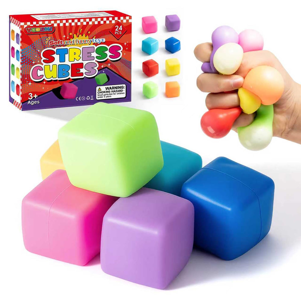 Yooshi 24-pack squishy fidget toys for group play and sensory relief