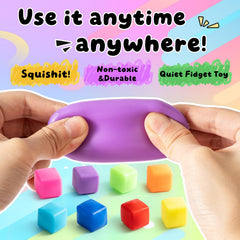 Yooshi soft stress cubes with slow rising texture for calm focus