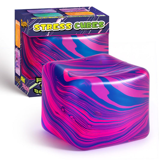 Yooshi stress cube with textured surface for a satisfying grip during fidgeting.