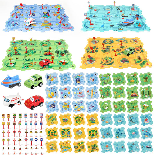 YOOYID Puzzle Racer packaging shows a colorful, kid-friendly learning toy.