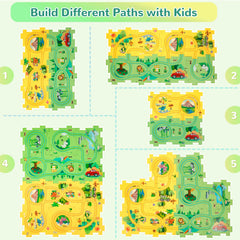 YOOYID two toy cars fit the track for safe solo or family fun.