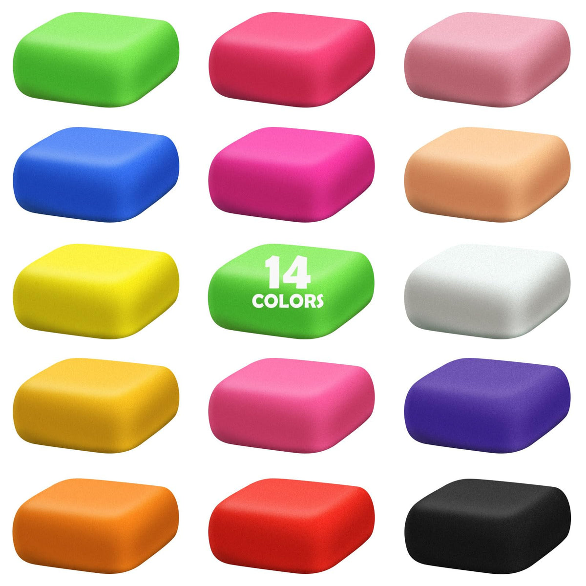 YOPINSAND air dry clay in 14 colors for vibrant kids' crafts and quick creativity