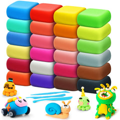 YOPINSAND air dry clay 24-color kit for bright, mess-friendly kids crafts