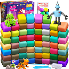 YOPINSAND air dry clay 60 colors pack for vibrant kids crafts