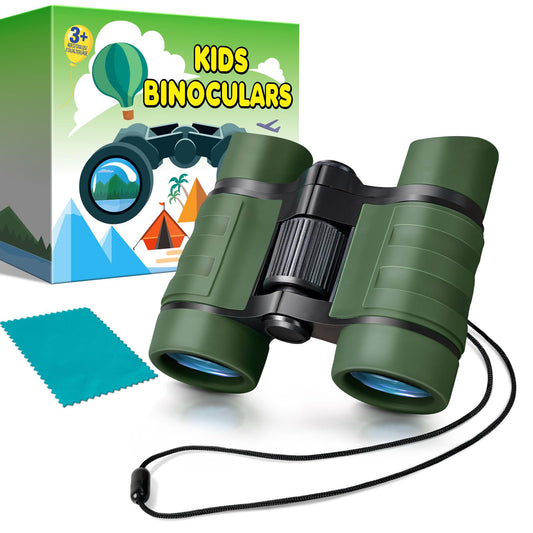 YOPINSAND Kids Binoculars in hand for outdoor exploration with bright, vivid views