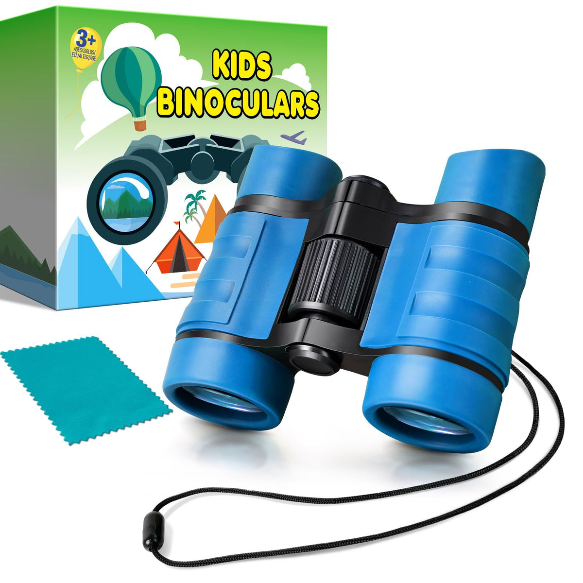 YOPINSAND kids binoculars show a compact size for easier grip and prolonged use.