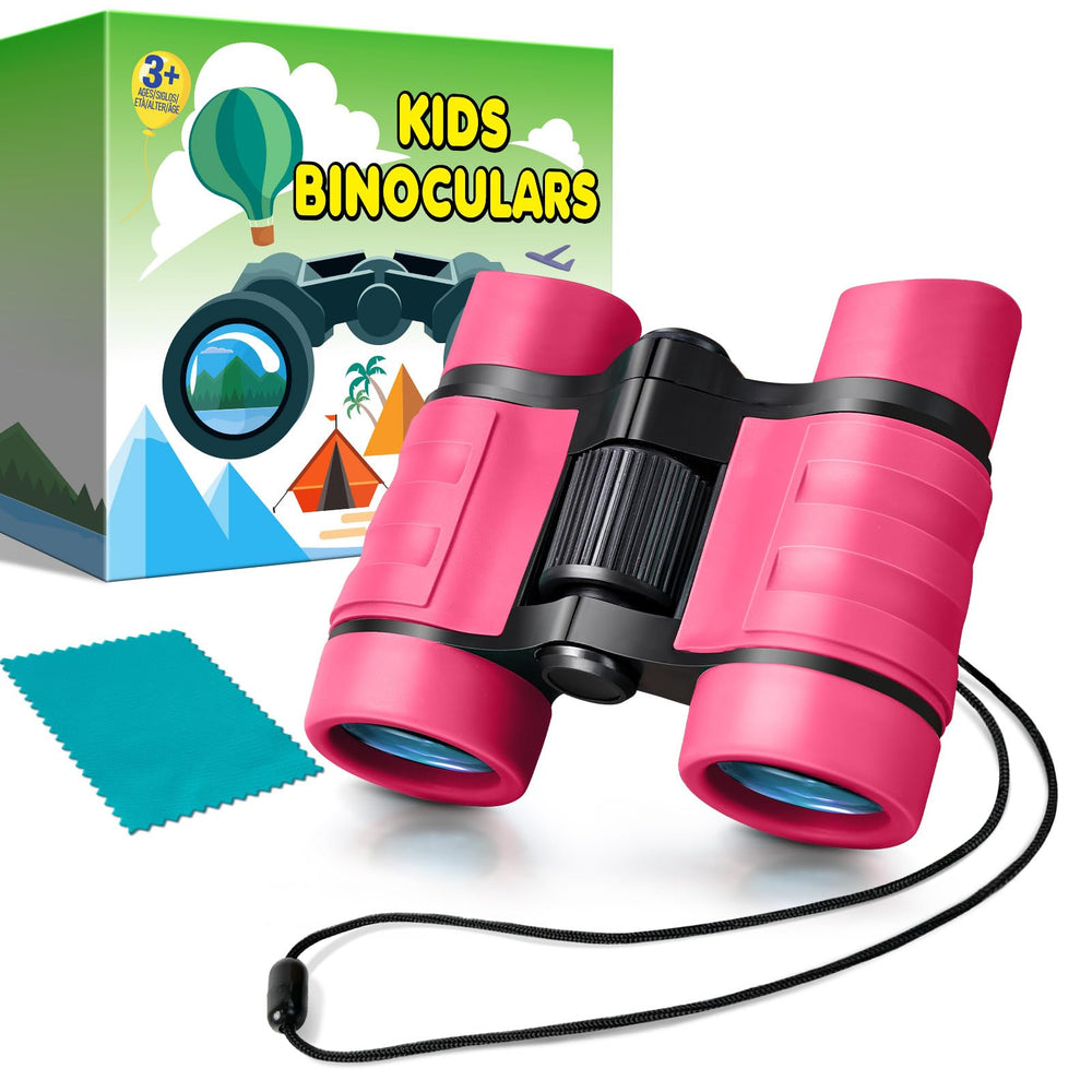 YOPINSAND Kids Binoculars front view showing kid-friendly design for easy outdoor viewing