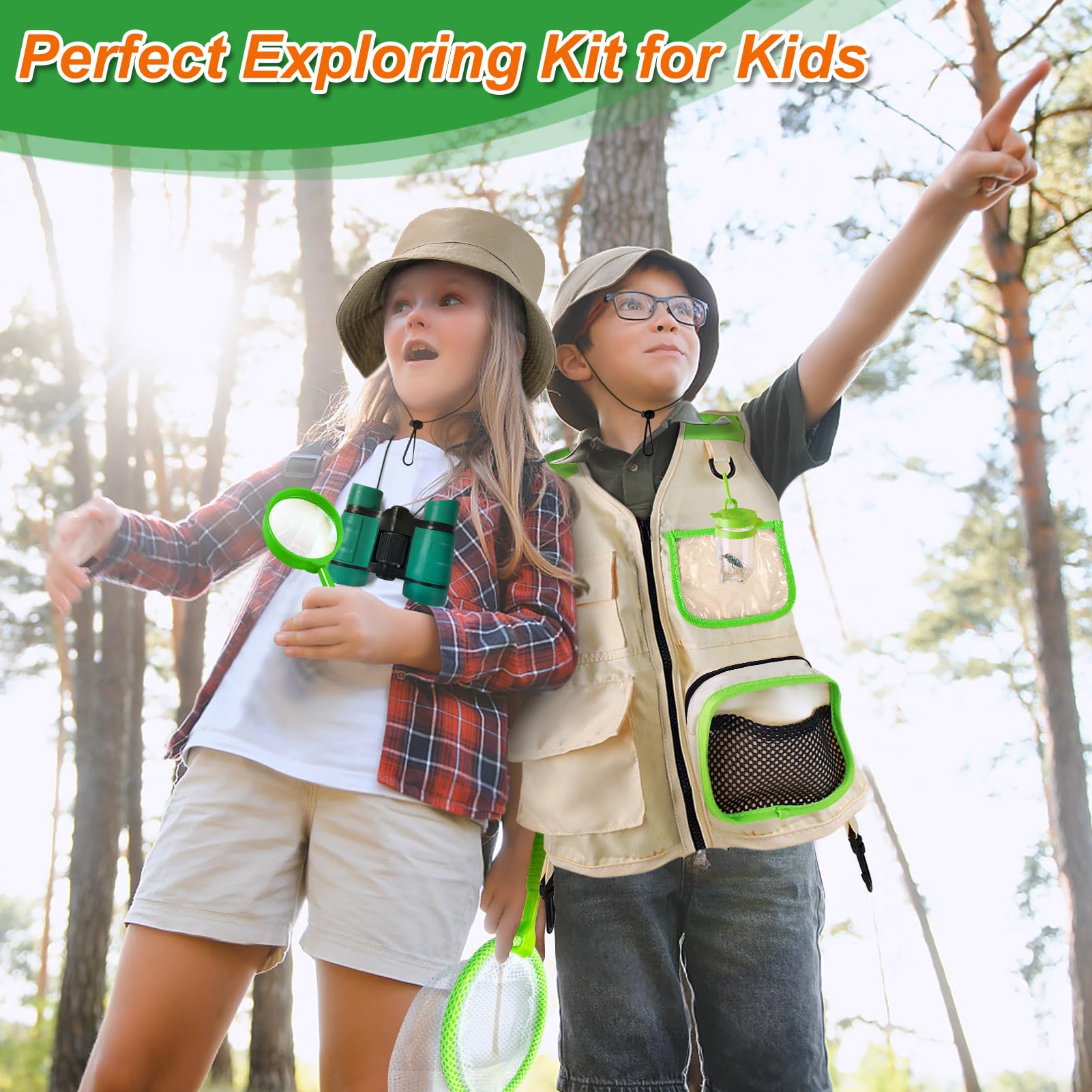 YOPINSAND Kids Explorer Kit bug containers for observing and storing specimens.