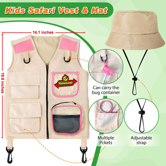YOPINSAND Kids Explorer Kit hat for shade during outdoor adventures