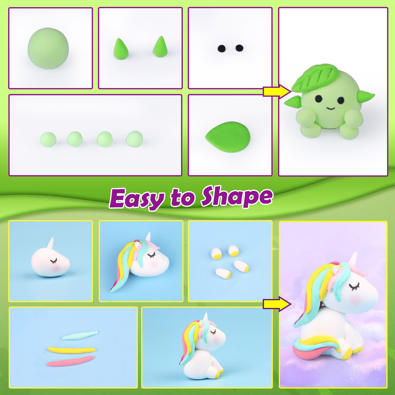 YOPINSAND soft-moldable clay is easy to shape right from opening