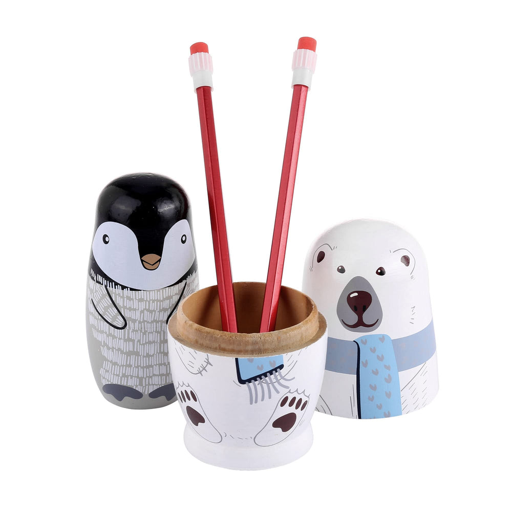 Yoption wooden nesting dolls, hand-painted set ready for gifting.