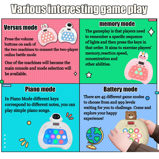 YOPYCCD Pop It game enables two player online mode for family fun