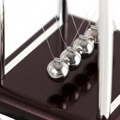 Yoqanr Newton's Cradle closeup-balls captures momentum transfer in action