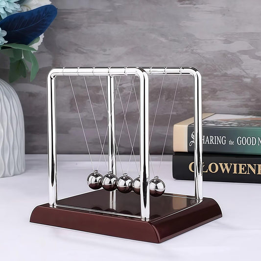 Yoqanr Newton's Cradle side view emphasizes durable build for daily desk use