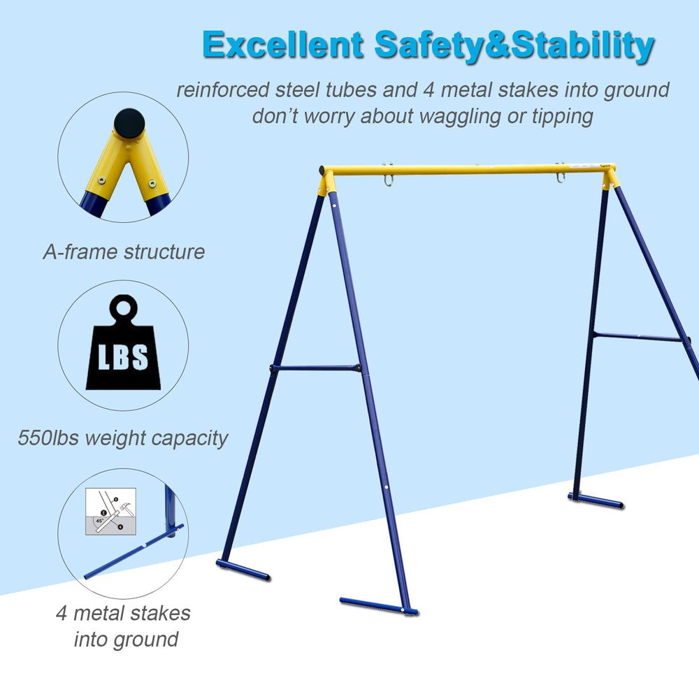 Yorovent swing stand with wide 83-inch base for stability