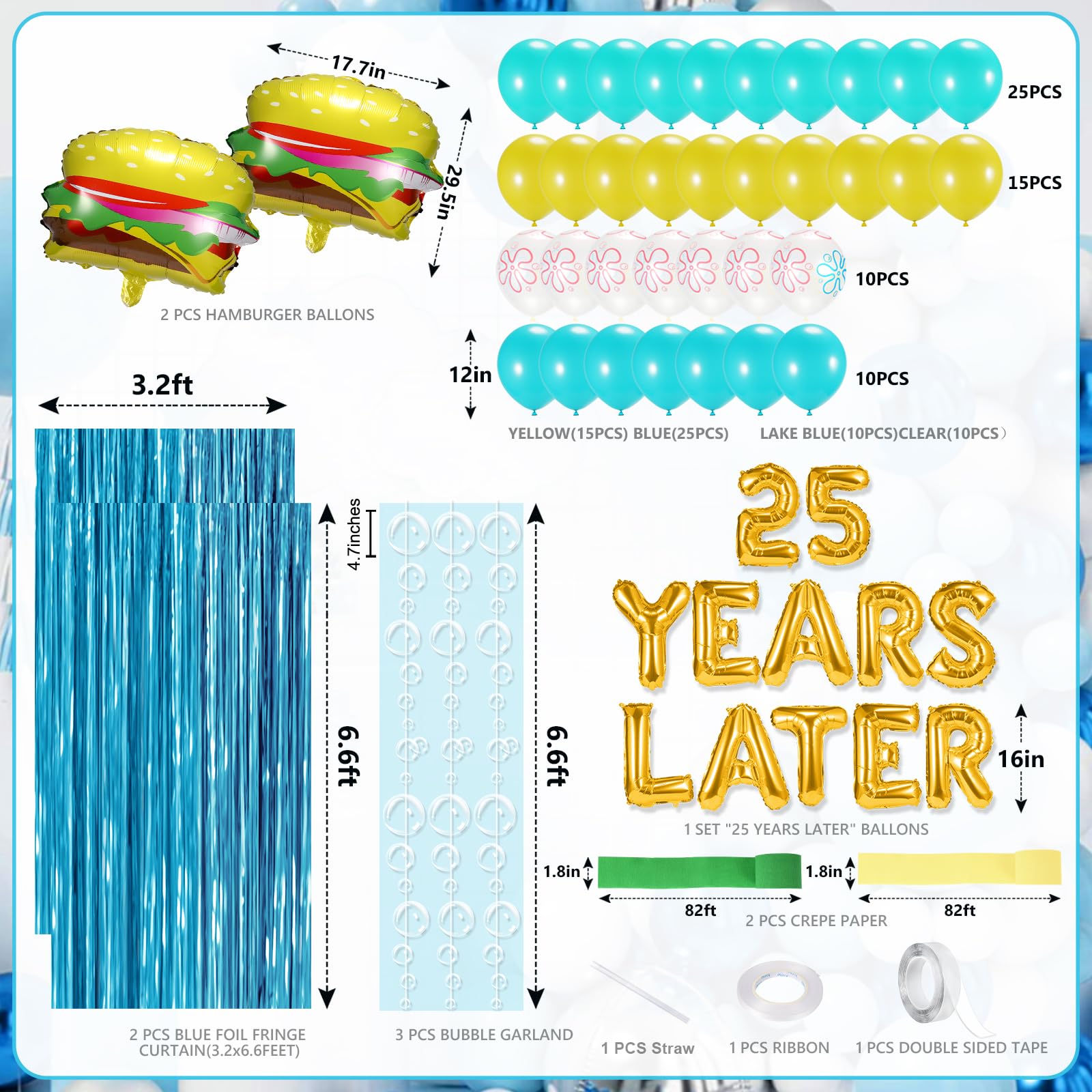 YORR ocean balloons: 60 latex and 14 foil for colorful sea vibe