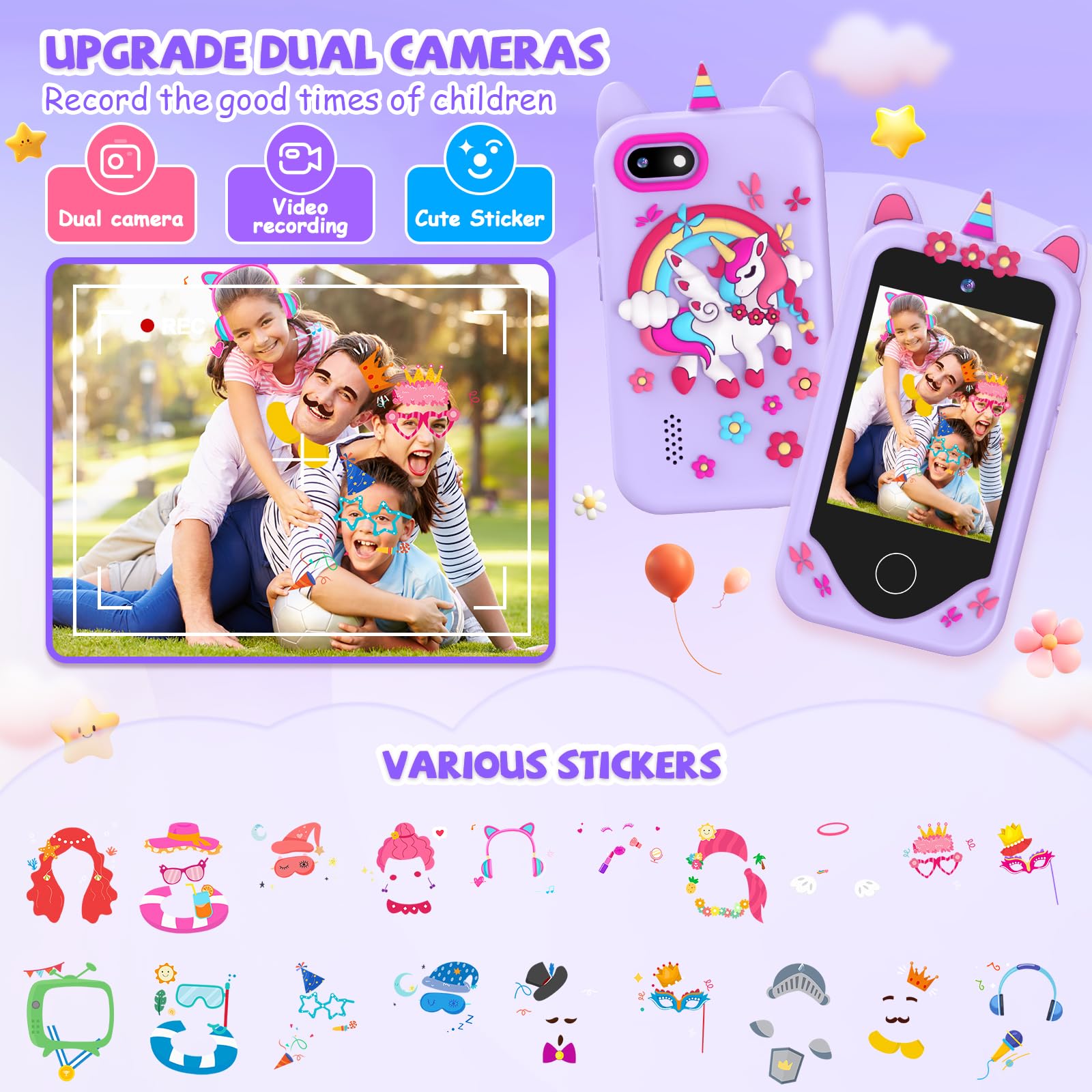 Yosfeng phone with 32GB card for storing music and photos on the go