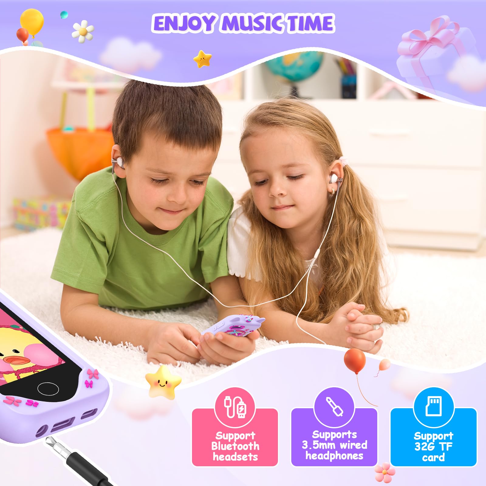 Yosfeng phone featuring ABC learning scenes to support early literacy
