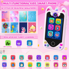 Yosfeng kids smart phone highlighting ABC learning features.