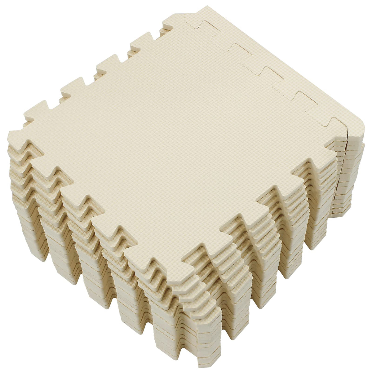 Yostrong 18 tiles interlocking mat beige provides safe baby play surface
