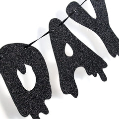 Yotawebery glitter banner close-up under lights to enhance ambiance