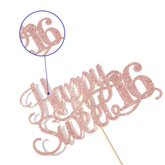 Yotawebery rose gold glitter food-safe decorative topper for desserts.